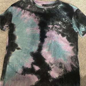 SHEIN Black and Purple Tie-Dye Tee